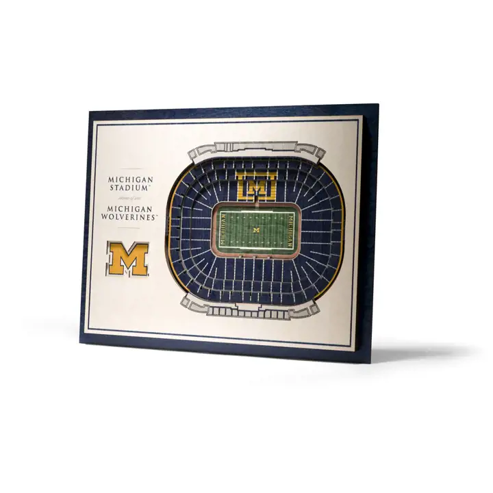Michigan Wolverines 5 Couches Stadiumviews Art Mural 3D AST