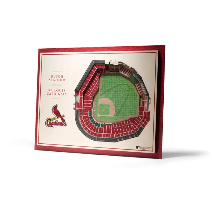 St. Louis Cardinals – Vue du stade en 3D à 5 niveaux – Décoration murale – AST