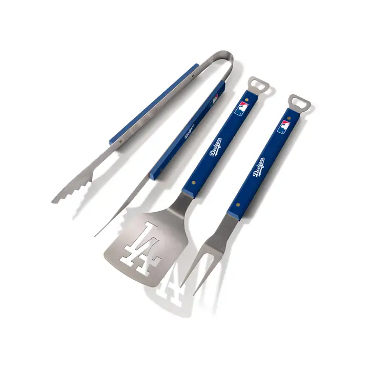 Los Angeles Dodgers Ensemble de 3 ustensiles à barbecue AST