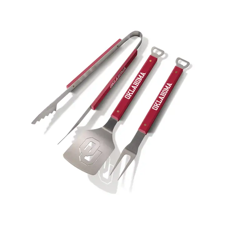Ensemble barbecue 3 pièces Oklahoma Sooners Spirit Series AST