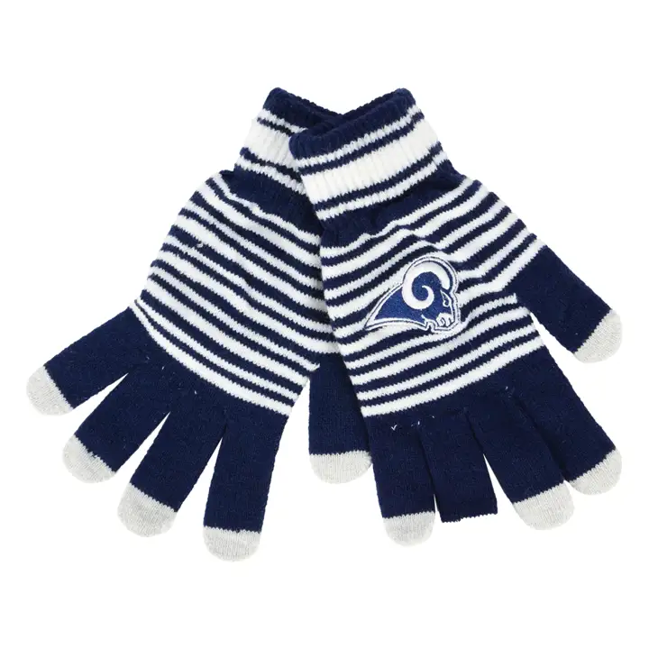 Los Angeles Rams Gant en maille acrylique à rayures marine/blanc