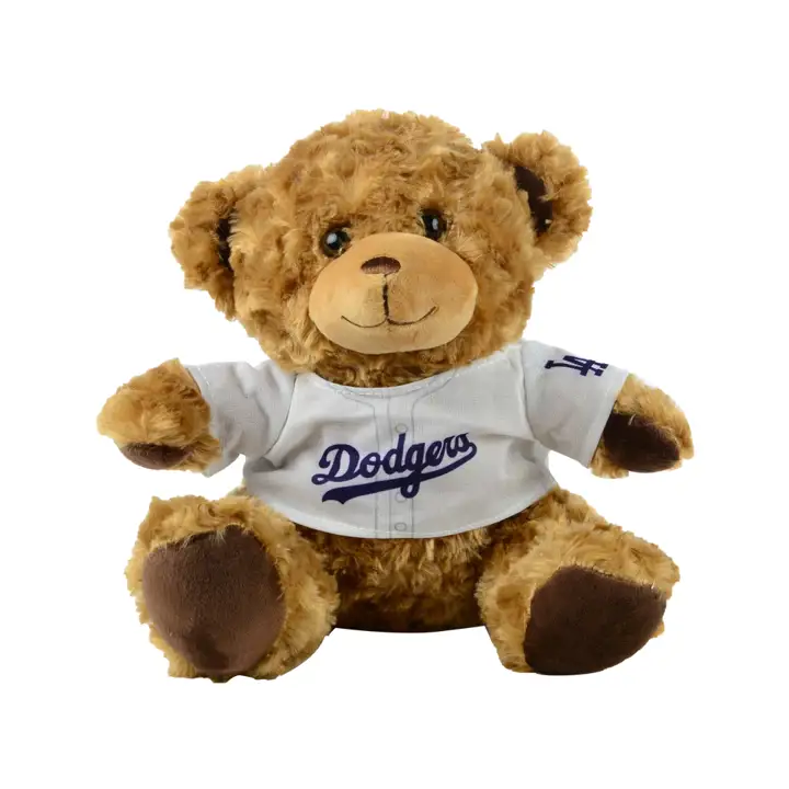 "Ours en maillot Los Angeles Dodgers 10" marron/blanc"