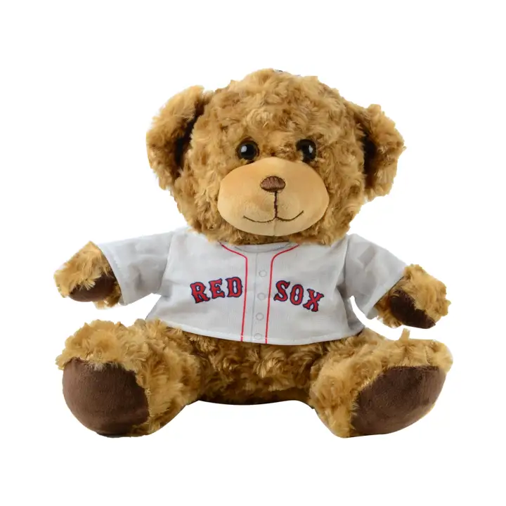 "Boston Red Sox Ours en Peluche Maillot 10'' marron/blanc"