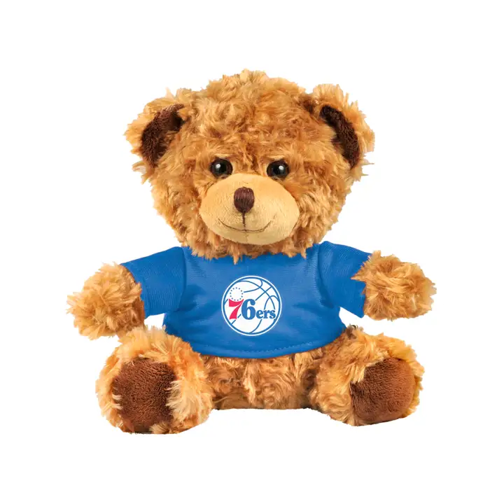 "Peluche Ours T-shirt Philadelphia 76ers 10" marron/bleu"