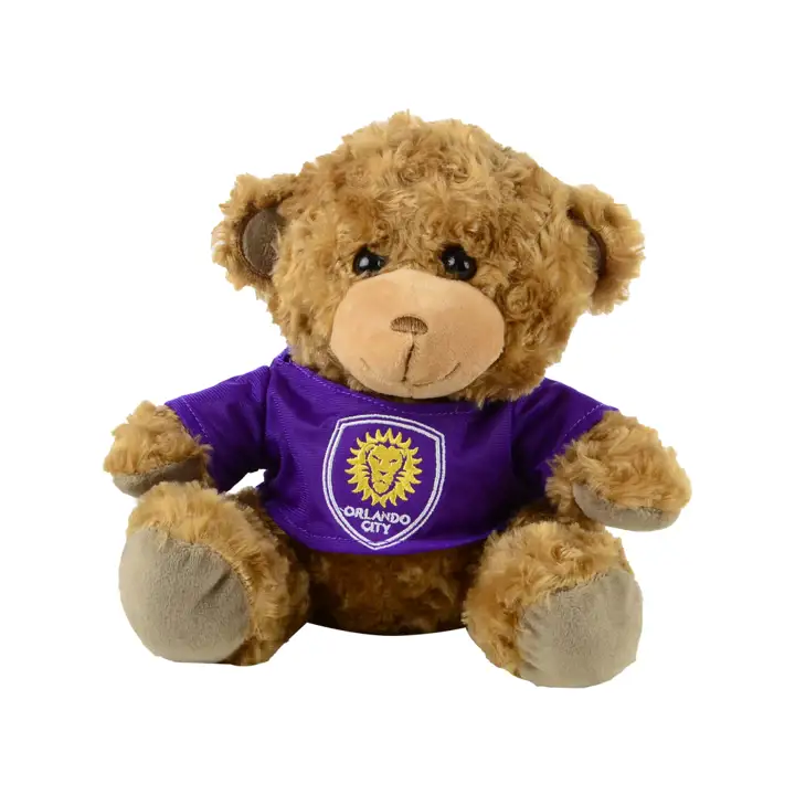 Orlando City Soccer Club Ours en peluche 25 cm maillot marron/violet