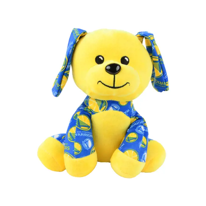 Chien assis imprimé Golden State Warriors de 7,5 po jaune/bleu