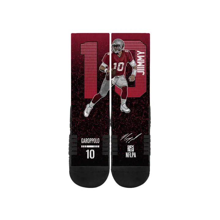 Chaussettes NFL Strideline NFL Action Crew Jimmy Garoppolo CRIM/BLK