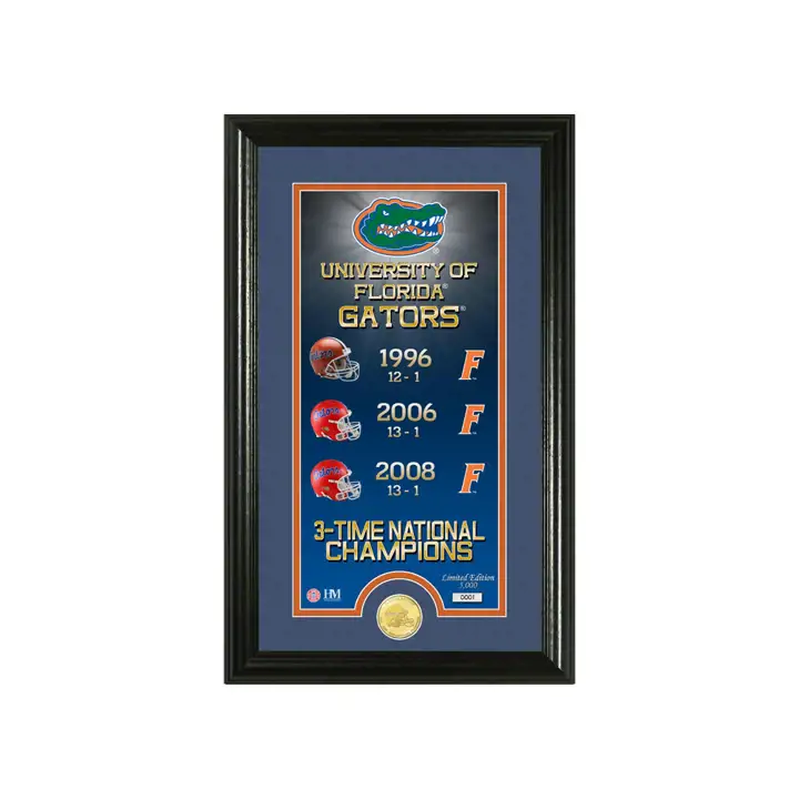 Monnaie de bronze suprême Florida Gators Legacy Photo panoramique Mi