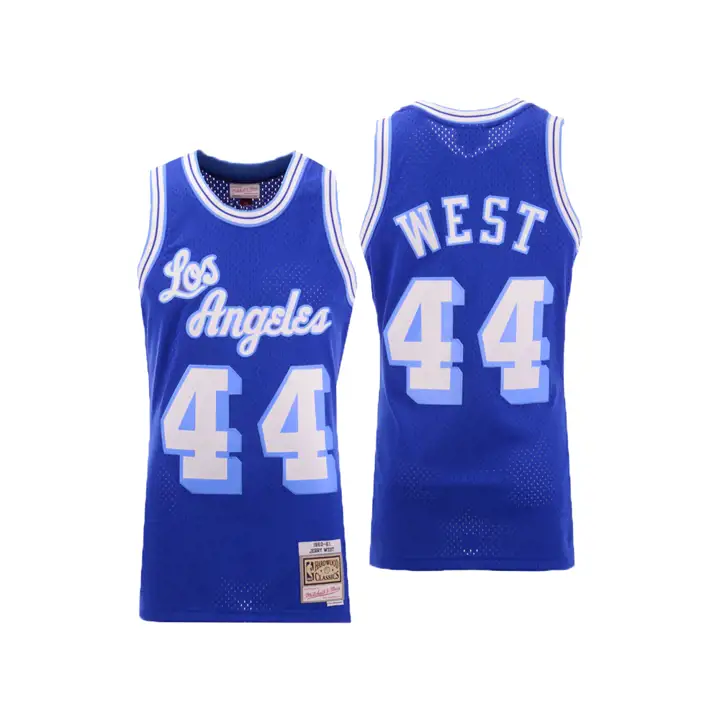 Maillot NBA Swingman LAKERS M&N Jerry West bleu