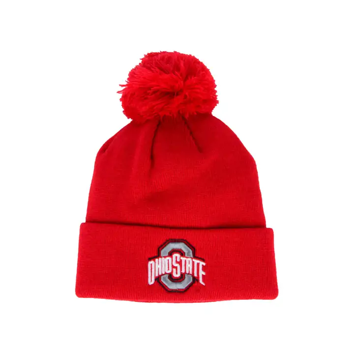 Ohio State Buckeyes NCAA Bonnet pompon enfant rouge