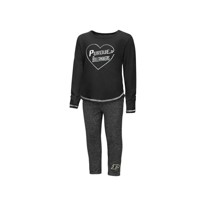 Ensemble legging Purdue Boilermakers NCAA pour filles (tout-petits) 18 HO18 B