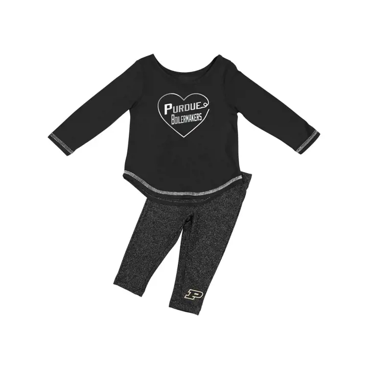 Ensemble de leggings NCAA Purdue Boilermakers pour nouveau-nés filles 18 HO18 B