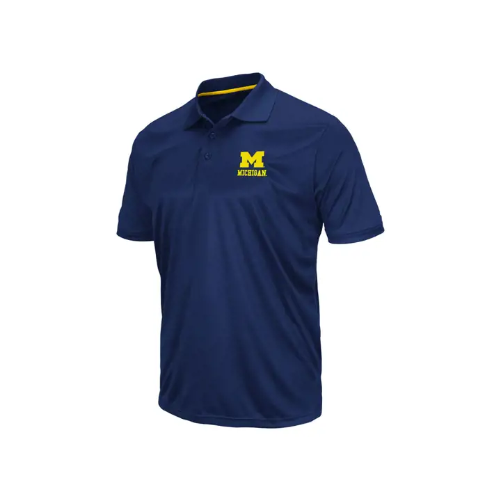 Polo Michigan Wolverines NCAA SS 18 MARINE