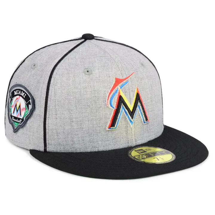 MIAMI MARLINS MLB S'TACHE 59FIFTY GRIS CENDRE/NOIR