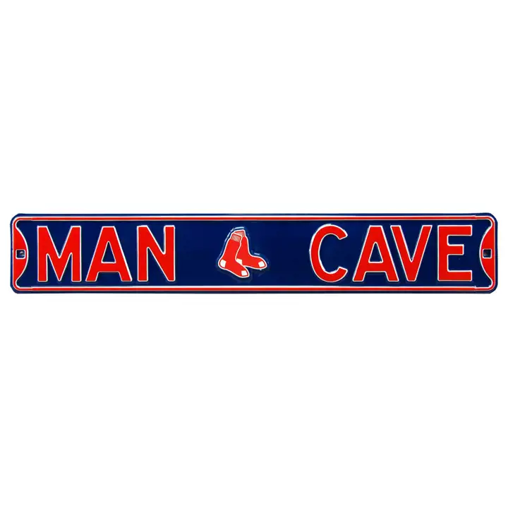 Panneau de signalisation authentique des Red Sox de Boston - Caverne d'homme V Ast