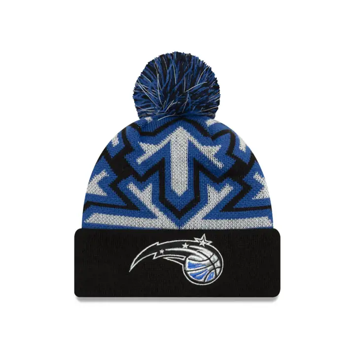 Bonnet avec manchette Orlando Magic NBA Glowflake - Noir/bleu