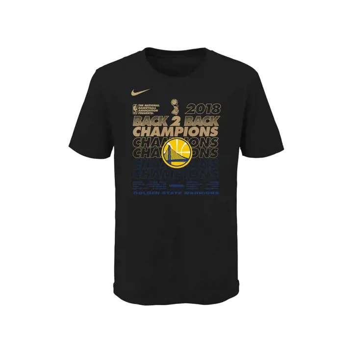T-shirt Jeune WARRIORS NBA Champion Locker Room 18 noir
