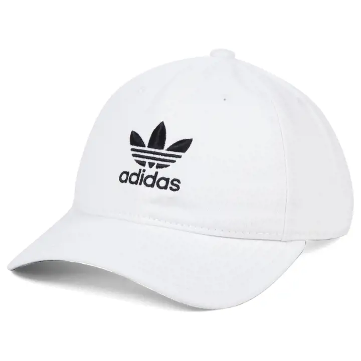 Casquette incurvée lavée Adidas Originals Femme Blanc/Noir