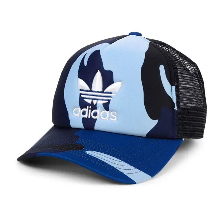 Adidas Originals ORIGINALS CASQUETTE TRUCKER EN MOUSSE BLEUE AVEC TRÈFLE