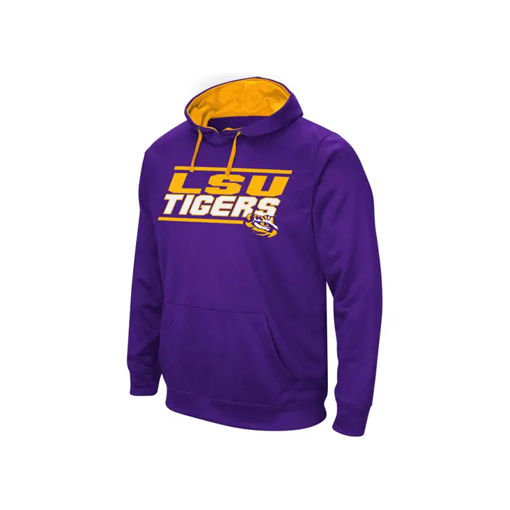 Sweat à capuche de performance LSU NCAA Stack – noir