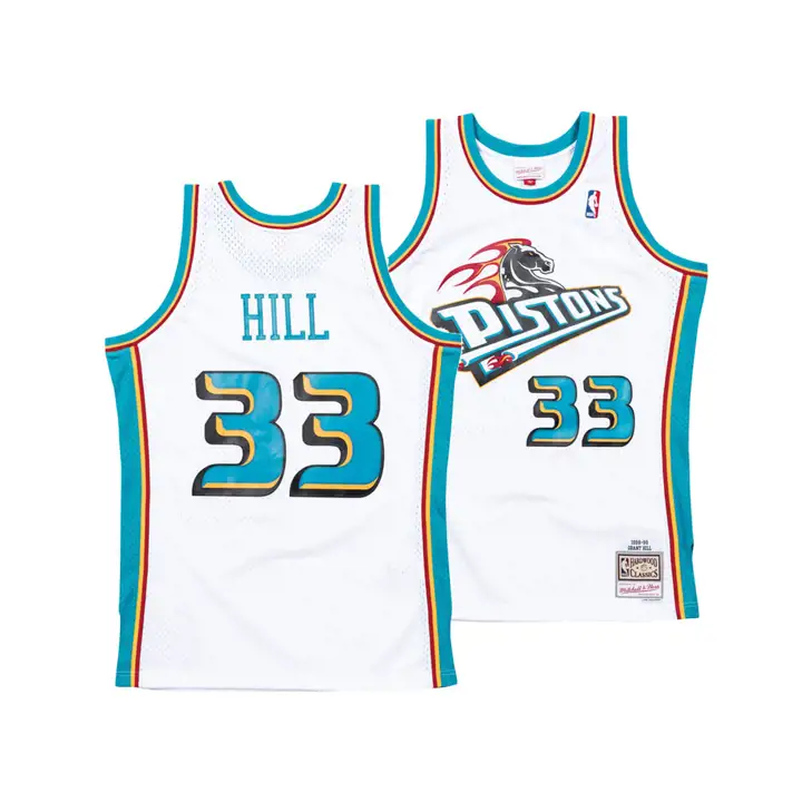 MAILLOT PISTONS NBA M&N Swingman Grant Hill blc