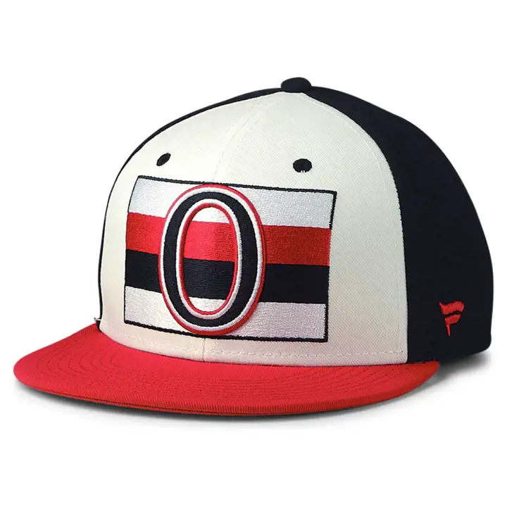 Casquette snapback tricolore rétro des Sénateurs d'Ottawa LNH rouge/noir/blanc