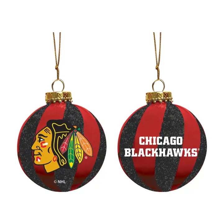 Chicago Blackhawks 3" Boule en verre pailletée AST