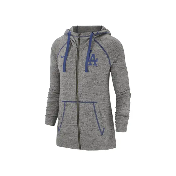 Sweat à capuche zippé vintage MLB pour femme Los Angeles Dodgers