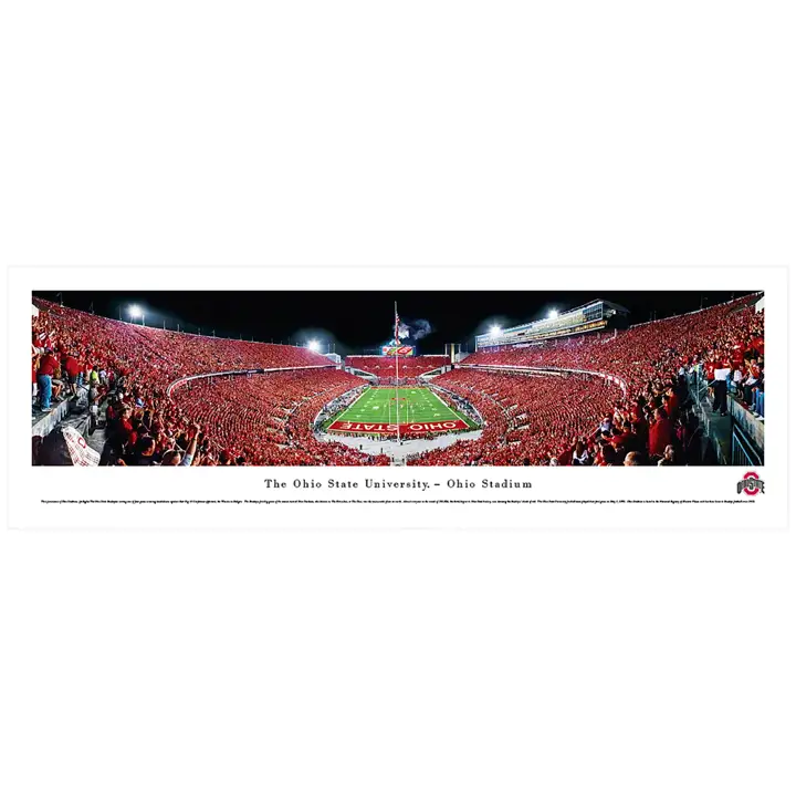 Tube panoramique de l'Ohio State Ohio Stadium - Zone d'en-but Ast