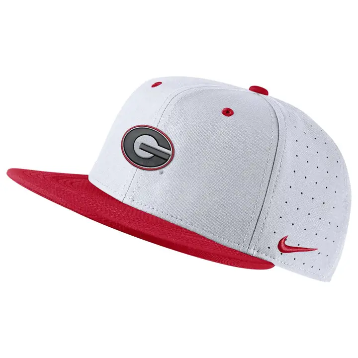 Casquette de baseball ajustée Georgia Bulldogs NCAA NK Aerobill WHT/R