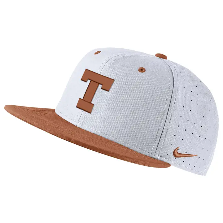Casquette de baseball ajustée Texas Longhorns NCAA NK Aerobill, blanc/turquoise
