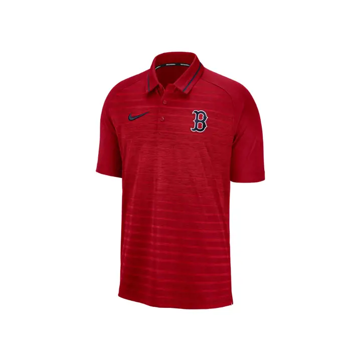 Boston Sox Polo de match à rayures MLB ROUGE