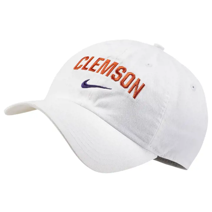 Clemson Tigers H86 Wordmark Swoosh BLANC