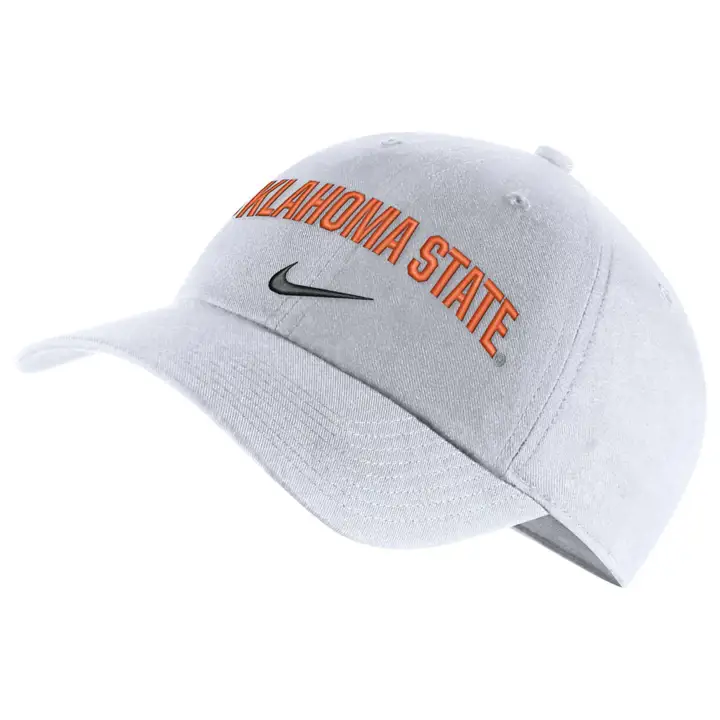 Casquette souple Oklahoma State Cowboys H86 Wordmark Swoosh WHT