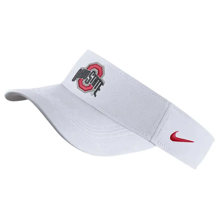Visière Nike DF NCAA Buckeyes d'Ohio State BLANC