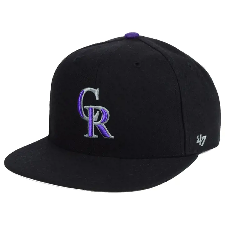 Casquette de baseball pour jeune Colorado Rockies MLB Basic Snapback - Noir