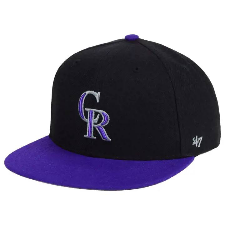 CASQUETTE SNAPBACK BASIQUE ENFANT MLB COLORADO ROCKIES NOIR/MAUVE
