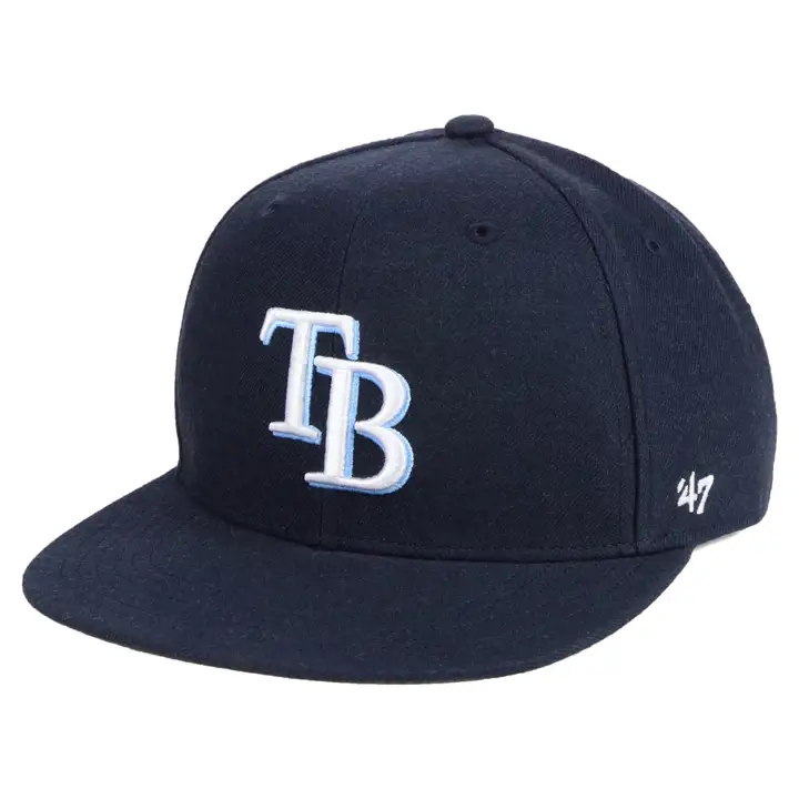 CASQUETTE CLASSIQUE À VISIÈRE PLATE ENFANT MLB TAMPA BAY RAYS BLEU MARINE
