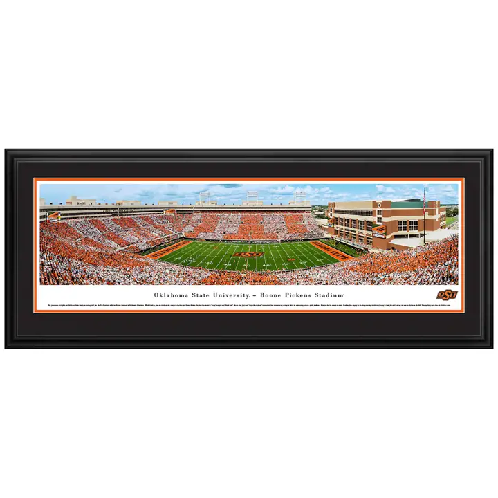 Stade Boone Pickens encadré Deluxe Panoramic Ok State Ast