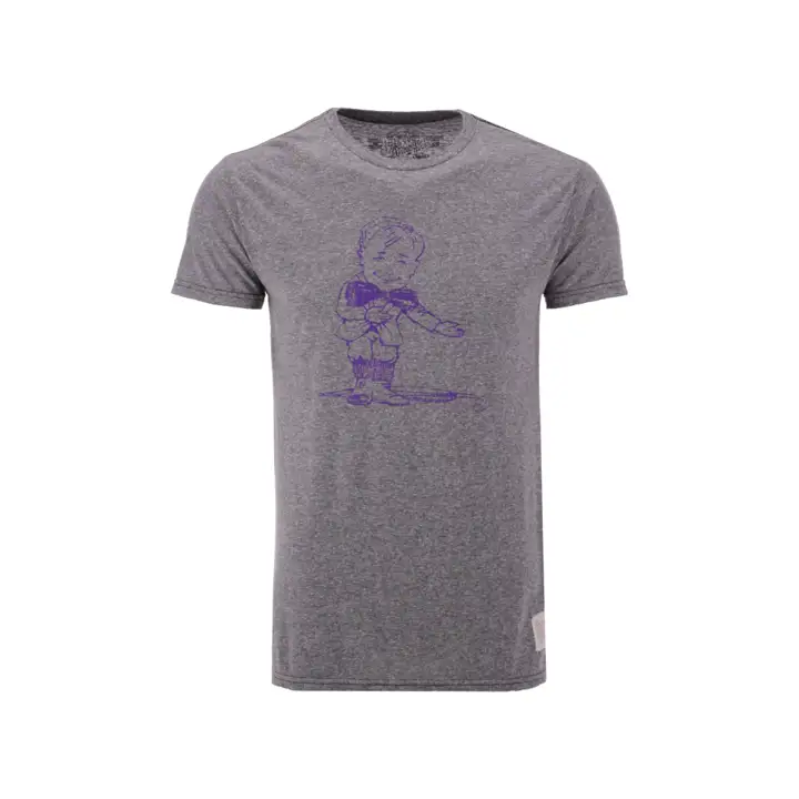 T-shirt Washington NCAA Rétro Logo Tri-Blend Gris/Violet