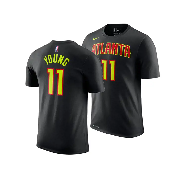 T-SHIRT JOUEUR EMBLÉMATIQUE NBA HAWKS Trae Young noir