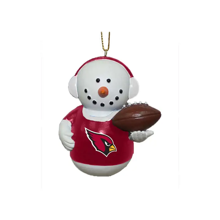 Bonhomme de neige Arizona Cardinals avec cache-oreilles, blanc/rouge