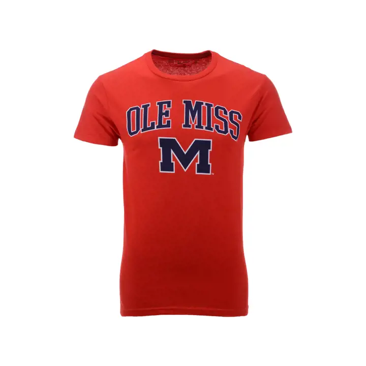 T-shirt à logo moyen NCAA 2F des Rebels du Mississippi - ROUGE