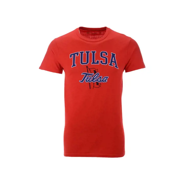 T-shirt à logo moyen NCAA 2F Tulsa Golden Hurricane – ROUGE