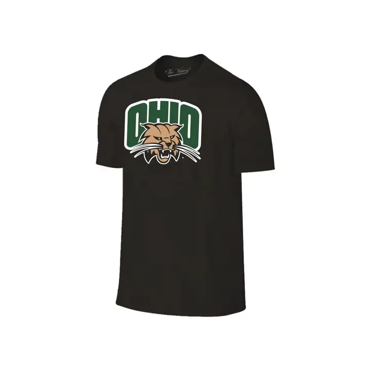 Ohio Bobcats T-shirt NCAA avec logo de taille moyenne – Noir