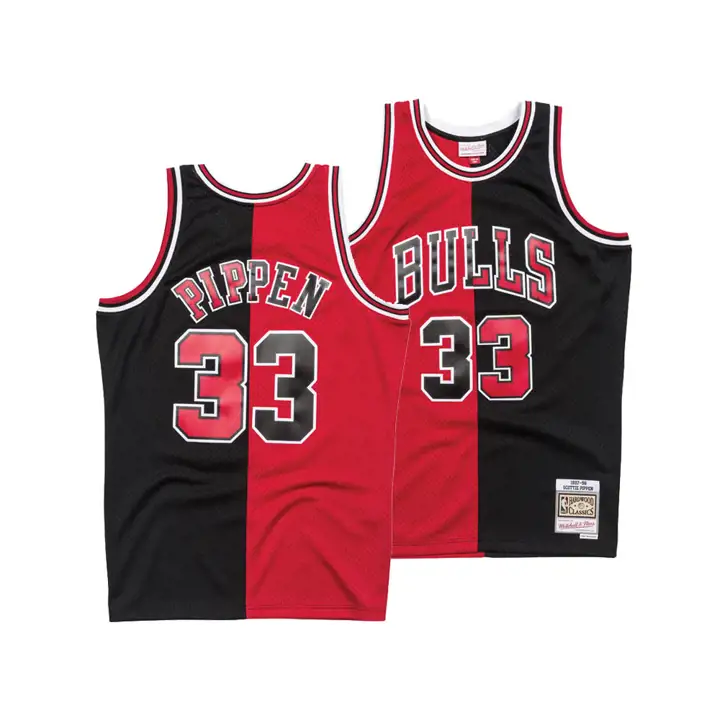 Maillot Swingman NBA Split BULLS MN Scottie Pippen rouge/noir