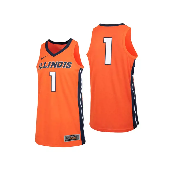 Maillot de basketball réplique NCAA Illinois 19 or