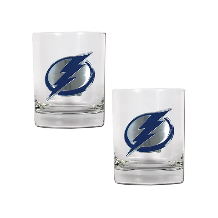 Lot de 2 verres à whisky Tampa Bay Lightning 44 cl Ast