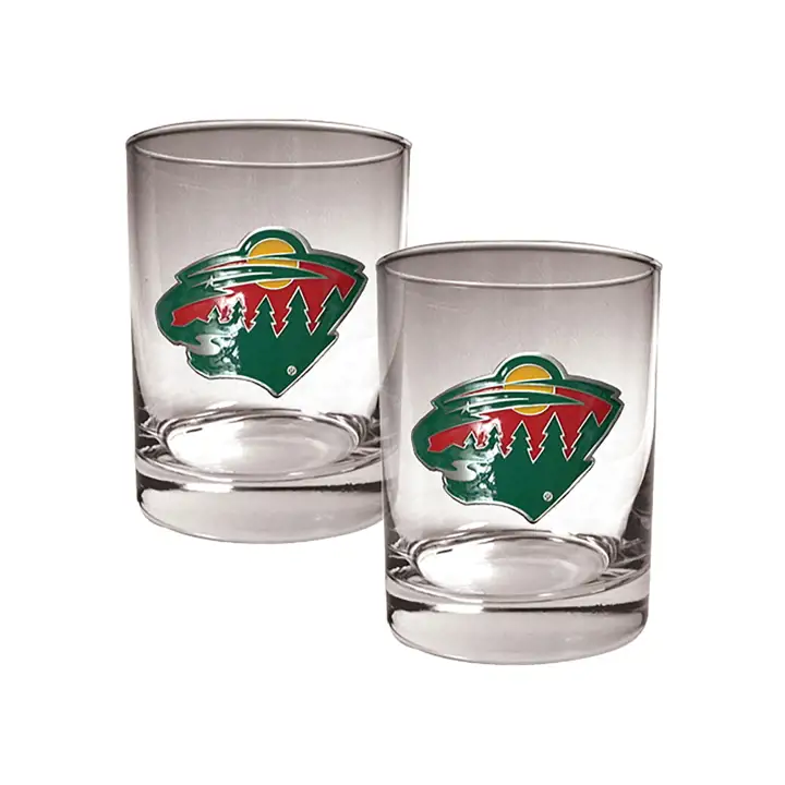 Minnesota Wild Lot de 2 verres à whisky 44 cl