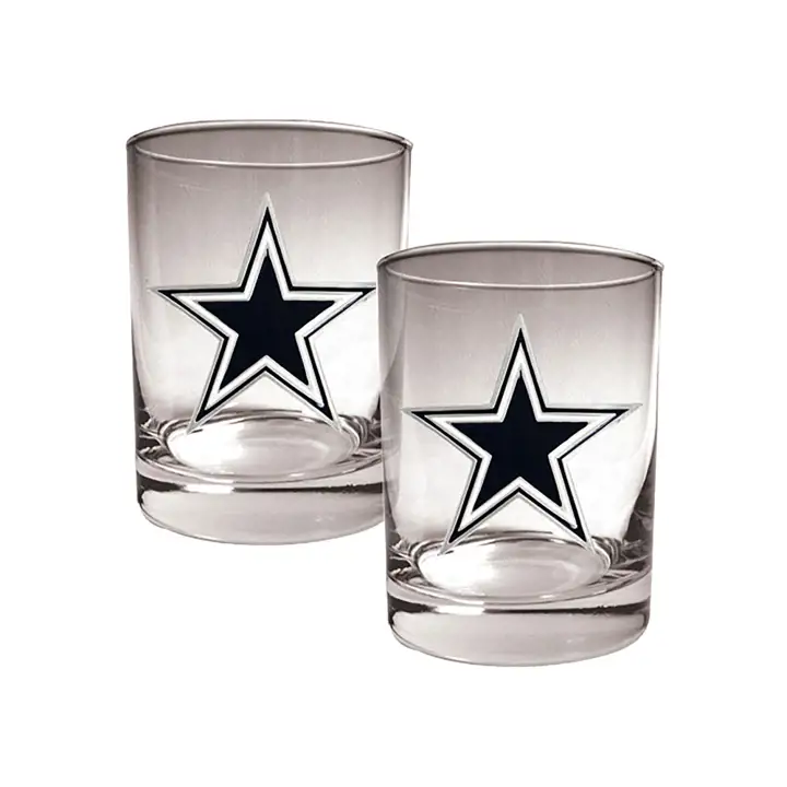 Lot de 2 verres à whisky Dallas Cowboys - 44 cl